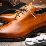 Calzoleria Toscana Torre Wholecut Dress Shoes Dark Caramel