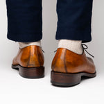 Calzoleria Toscana Torre Wholecut Dress Shoes Dark Caramel