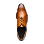 Calzoleria Toscana Torre Wholecut Dress Shoes Dark Caramel