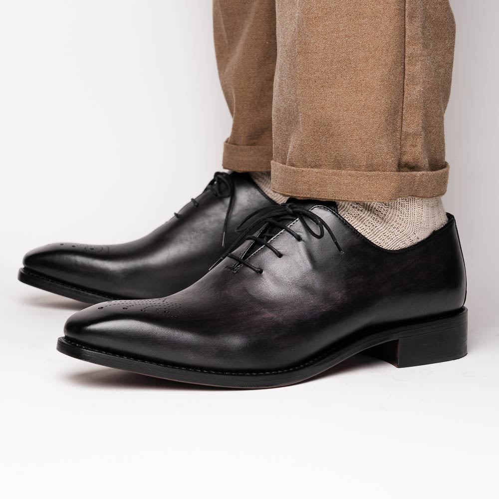 Calzoleria Toscana Torre Wholecut Dress Shoes Graphite
