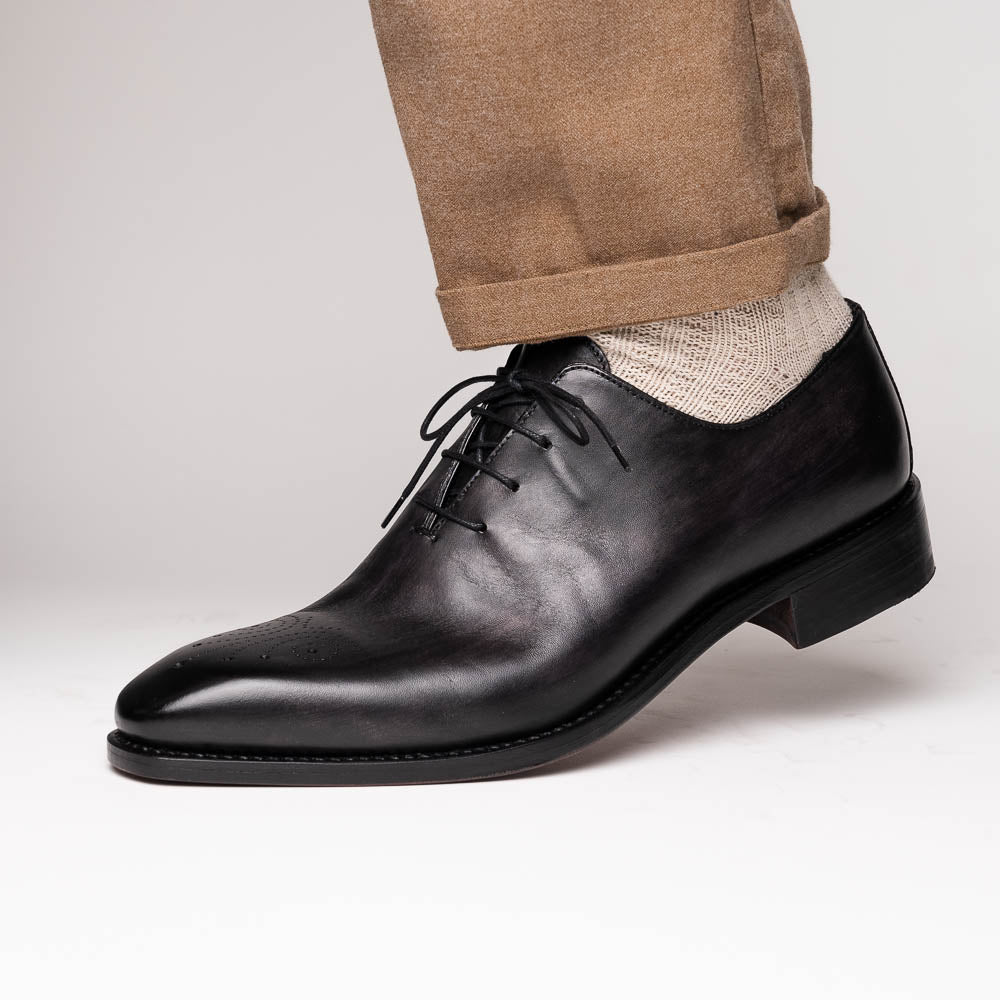 Calzoleria Toscana Torre Wholecut Dress Shoes Graphite