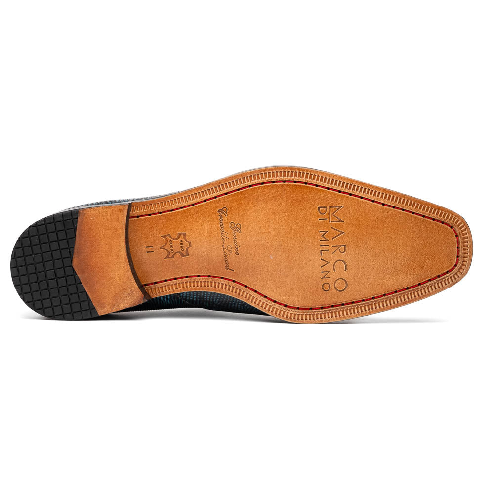 Marco Di Milano Toluca Crocodile & Lizard Monk Strap Blue / Black
