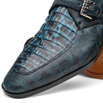 Marco Di Milano Toluca Crocodile & Lizard Monk Strap Blue / Black