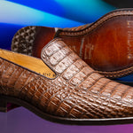 Marco Di Milano Trento Caiman Crocodile Loafers Brown