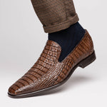 Marco Di Milano Trento Caiman Crocodile Loafers Brown