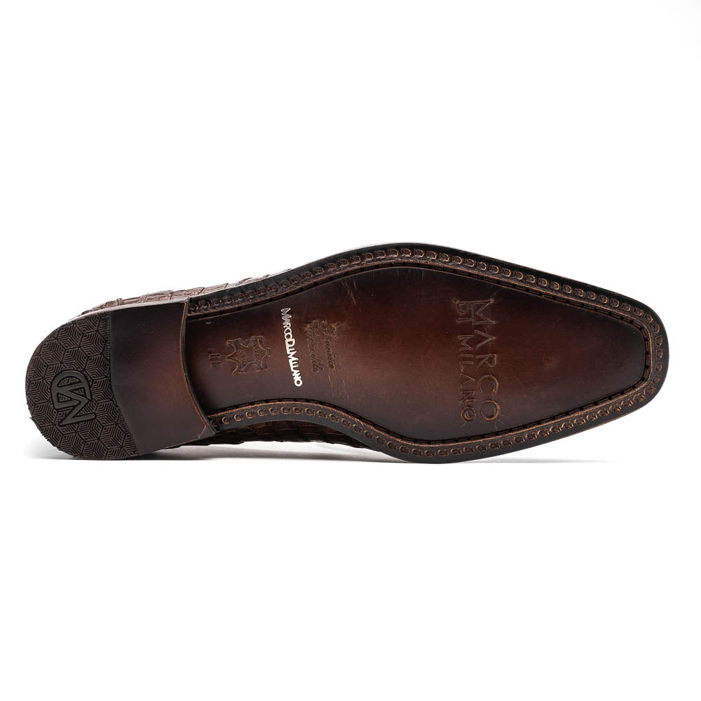 Marco Di Milano Trento Caiman Crocodile Loafers Brown