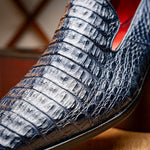 Marco Di Milano Trento Caiman Crocodile Loafers Navy