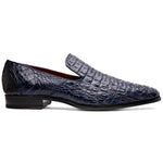 Marco Di Milano Trento Caiman Crocodile Loafers Navy