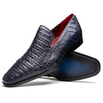 Marco Di Milano Trento Caiman Crocodile Loafers Navy