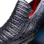 Marco Di Milano Trento Caiman Crocodile Loafers Navy