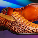 Marco Di Milano Trento Caiman Crocodile Loafers Rustic Cognac