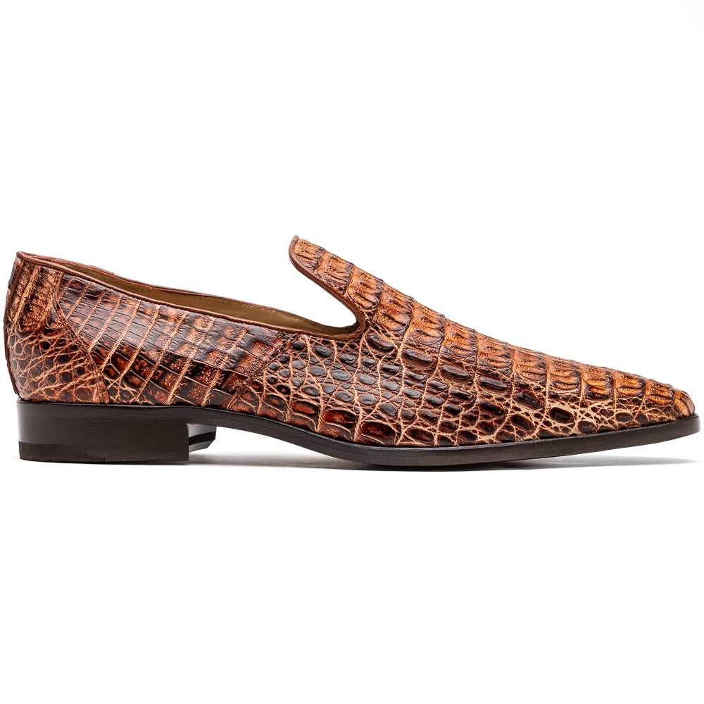 Marco Di Milano Trento Caiman Crocodile Loafers Rustic Cognac