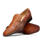 Marco Di Milano Trento Caiman Crocodile Loafers Rustic Cognac