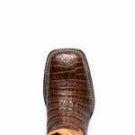 Marco Di Milano Tucson Caiman Crocodile Square Toe Cowboy Boot Aged Maple