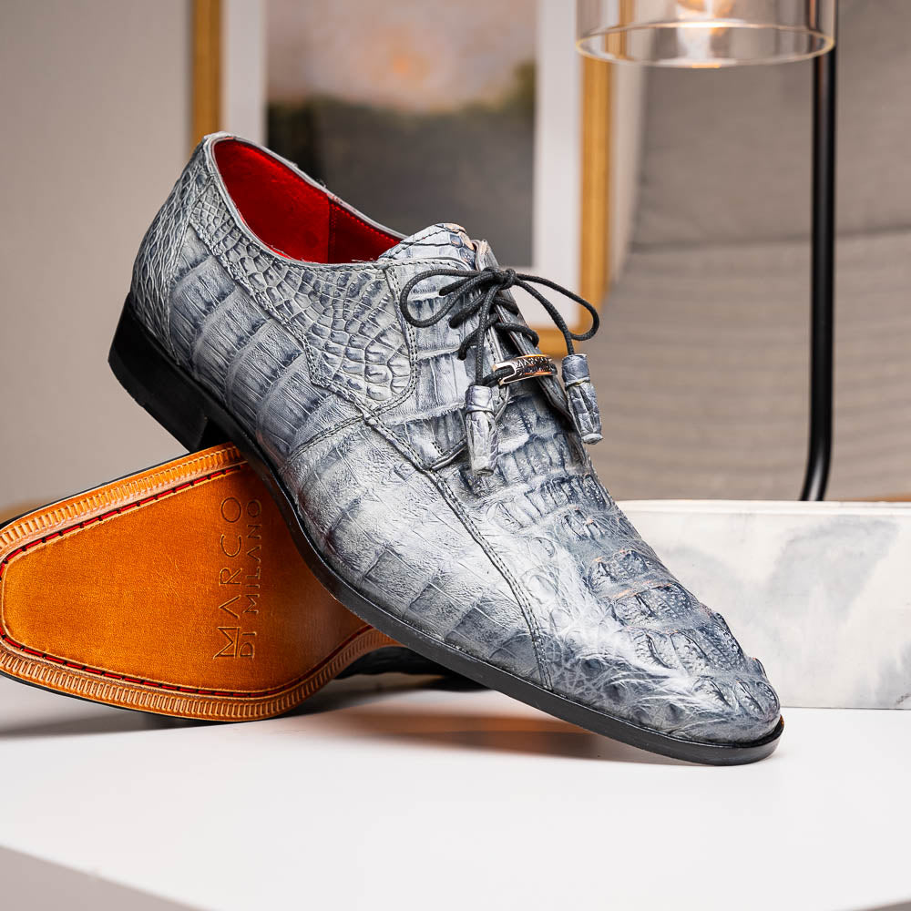 Marco Di Milano Tulum Caiman Crocodile Derby Grey