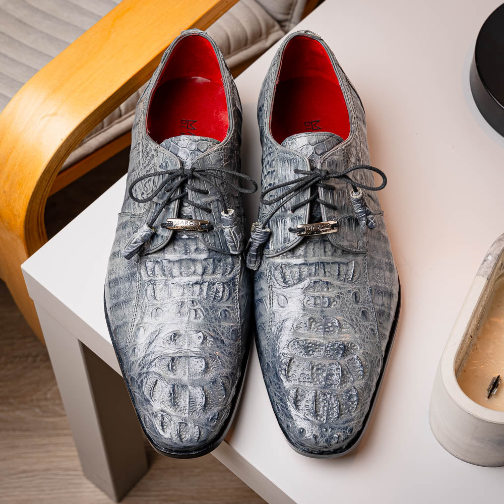 Marco Di Milano Tulum Caiman Crocodile Derby Grey