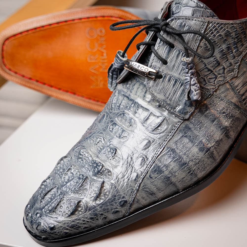 Marco Di Milano Tulum Caiman Crocodile Derby Grey
