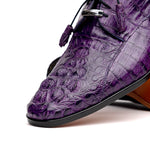 Marco Di Milano Tulum Caiman Crocodile Derby Purple