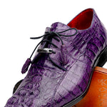 Marco Di Milano Tulum Caiman Crocodile Derby Purple