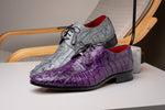 Marco Di Milano Tulum Caiman Crocodile Derby Grey