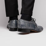 Marco Di Milano Tulum Caiman Crocodile Derby Grey
