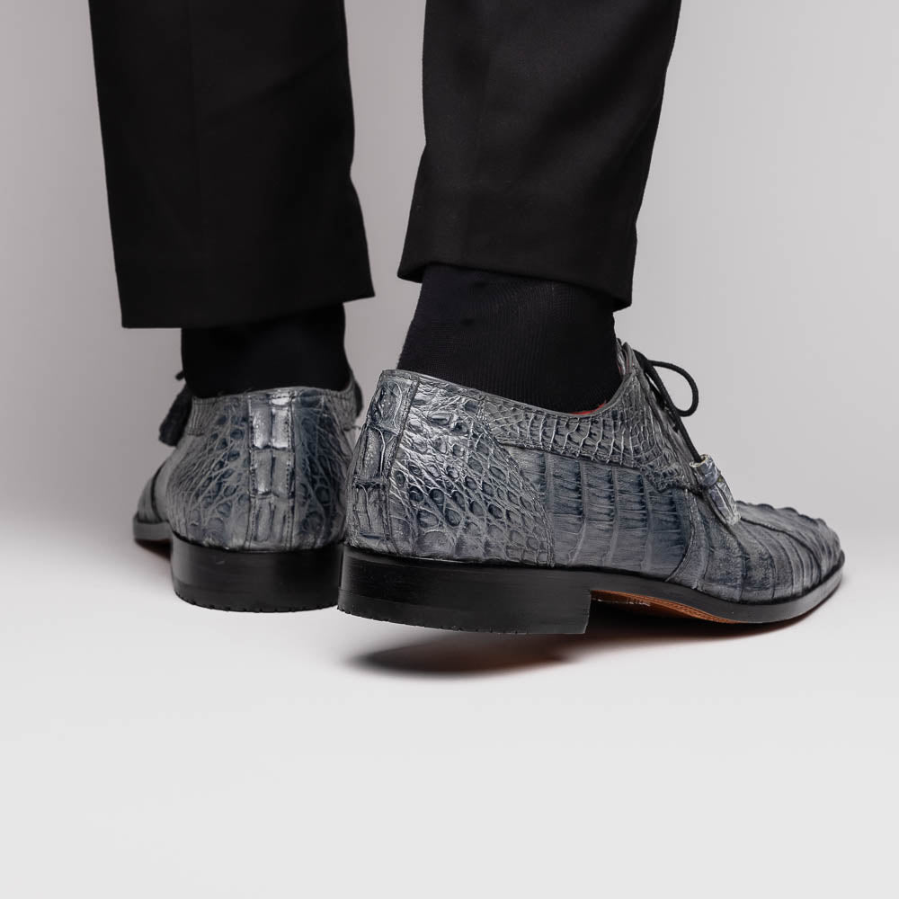Marco Di Milano Tulum Caiman Crocodile Derby Grey