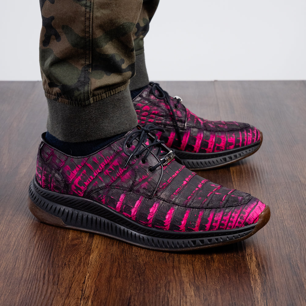Marco Di Milano Tuscani Caiman Crocodile Sneakers Rustic Pink