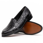 Zelli Tuscany Crocodile Slip-On Black (11-119-BLK)
