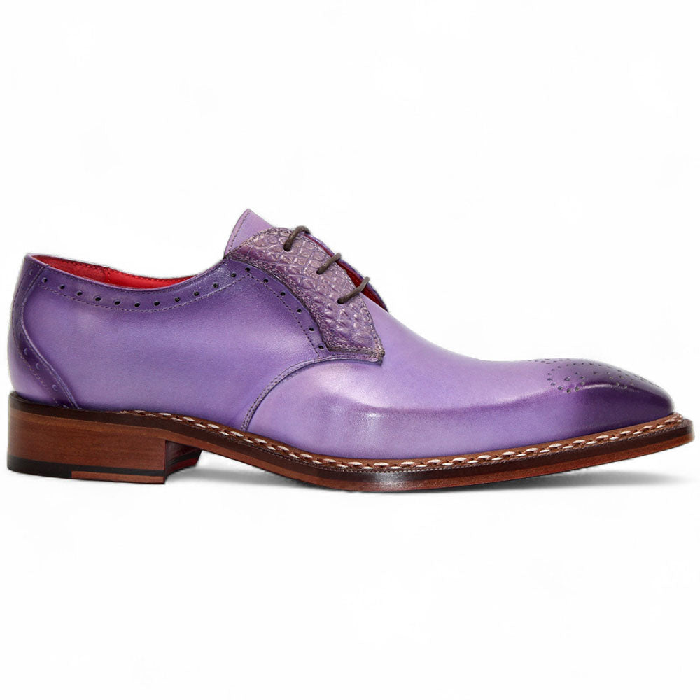 Fennix Tyler Calfskin & Alligator Medallion Toe Lavender