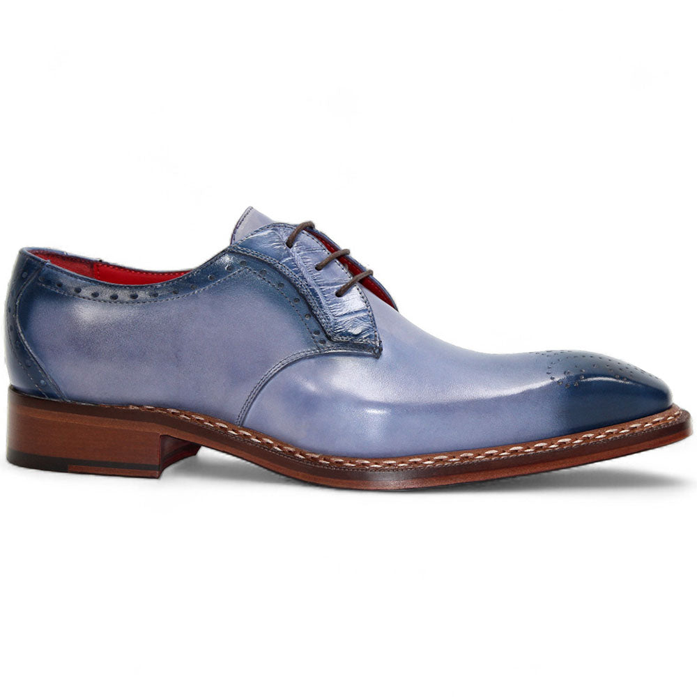 Fennix Tyler Calfskin / Genuine Alligator Shoes Light Blue