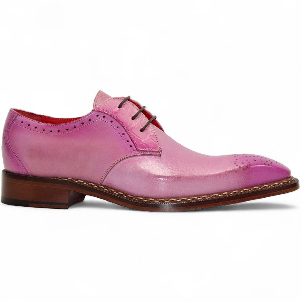 Fennix Tyler Calfskin & Alligator Medallion Toe Pink