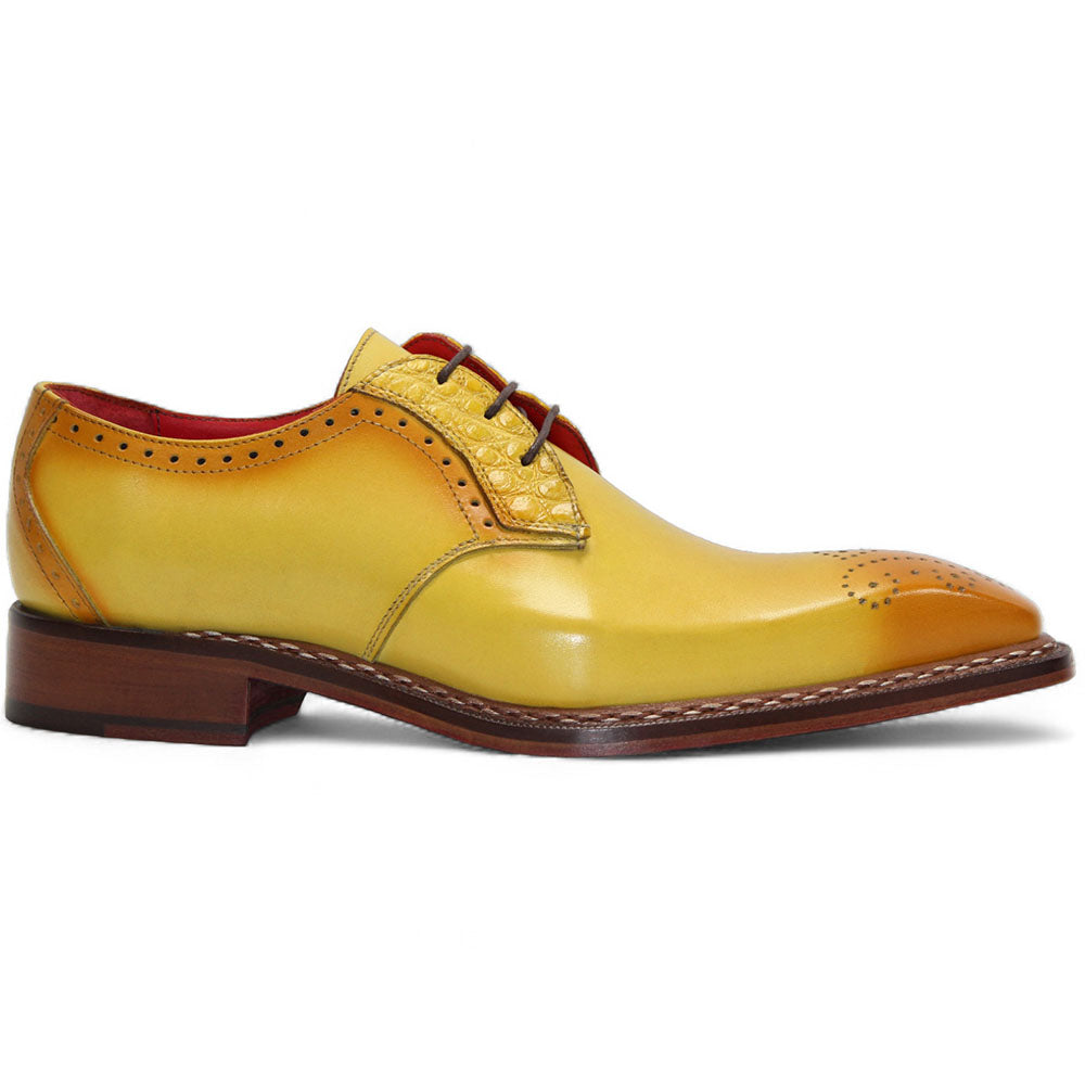 Fennix Tyler Calfskin / Genuine Alligator Shoes Yellow