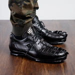 View product image 7: Marco Di Milano Udine Caiman Crocodile & Calfskin Sneaker Black