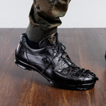 View product image 8: Marco Di Milano Udine Caiman Crocodile & Calfskin Sneaker Black