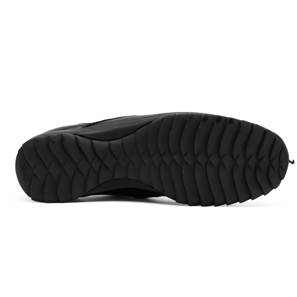 Marco Di Milano Udine Caiman Crocodile & Calfskin Sneaker Black