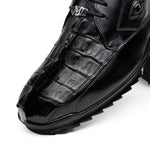 View product image 4: Marco Di Milano Udine Caiman Crocodile & Calfskin Sneaker Black