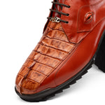 View product image 4: Marco Di Milano Udine Caiman Crocodile & Calfskin Sneaker Cognac