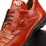 View product image 5: Marco Di Milano Udine Caiman Crocodile & Calfskin Sneaker Cognac