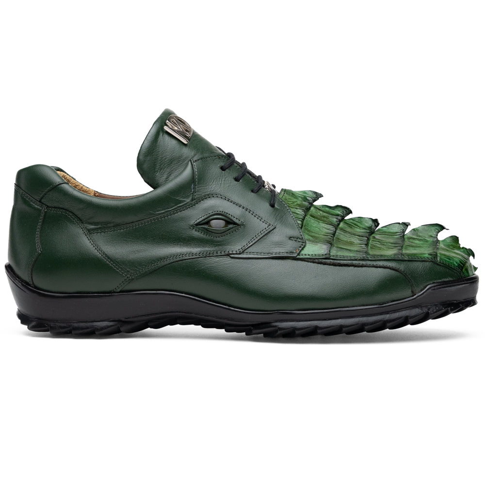 Marco Di Milano Udine Caiman Crocodile & Calfskin Sneaker Green