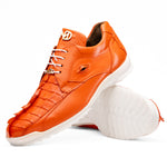 View product image 3: Marco Di Milano Udine Caiman Crocodile & Calfskin Sneaker Orange