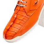 View product image 4: Marco Di Milano Udine Caiman Crocodile & Calfskin Sneaker Orange