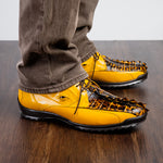 View product image 7: Marco Di Milano Udine Caiman Crocodile & Calfskin Sneaker Rustic Buttercup