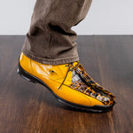 View product image 8: Marco Di Milano Udine Caiman Crocodile & Calfskin Sneaker Rustic Buttercup