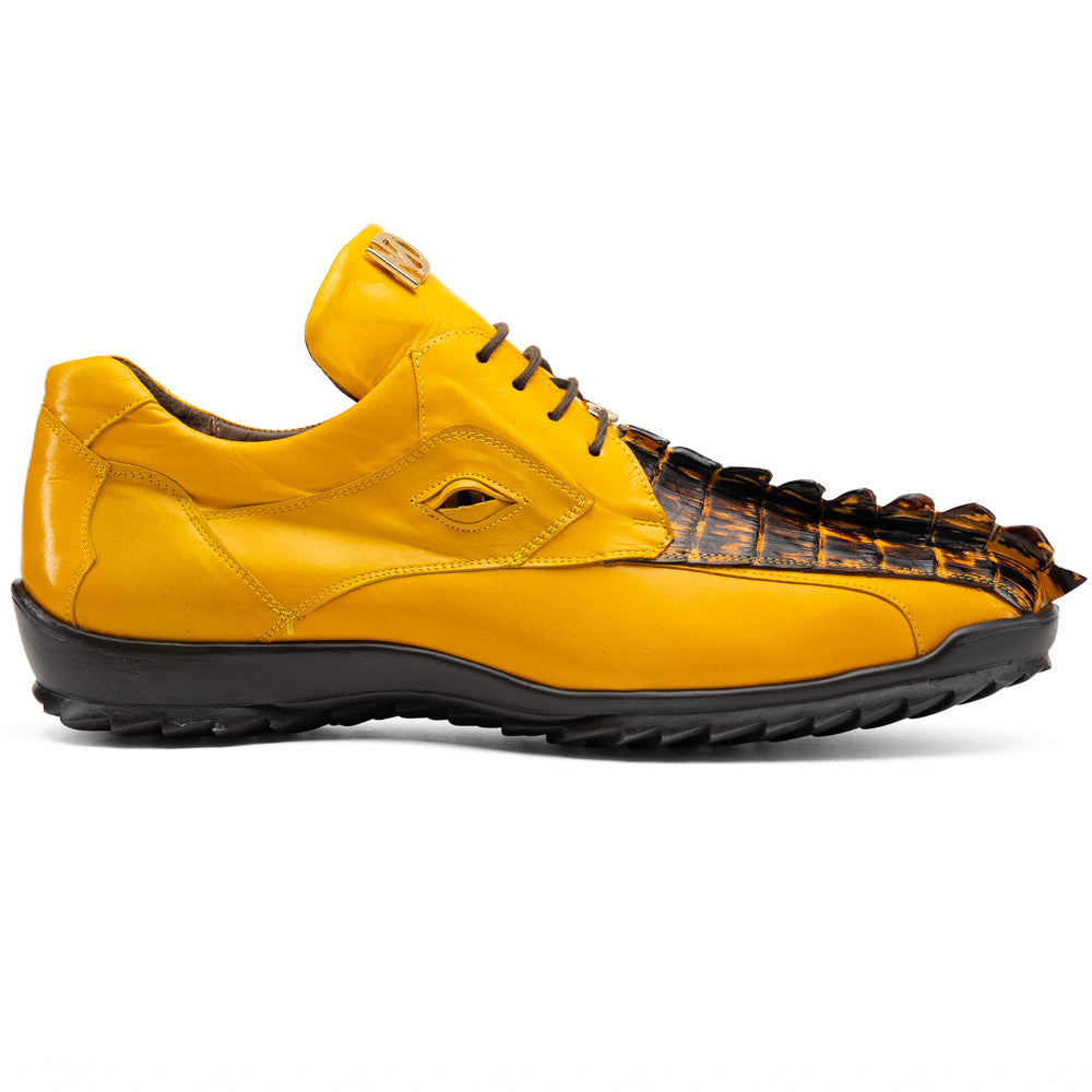 Marco Di Milano Udine Caiman Crocodile & Calfskin Sneaker Rustic Buttercup