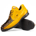 View product image 3: Marco Di Milano Udine Caiman Crocodile & Calfskin Sneaker Rustic Buttercup