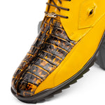 View product image 4: Marco Di Milano Udine Caiman Crocodile & Calfskin Sneaker Rustic Buttercup