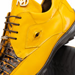 View product image 5: Marco Di Milano Udine Caiman Crocodile & Calfskin Sneaker Rustic Buttercup