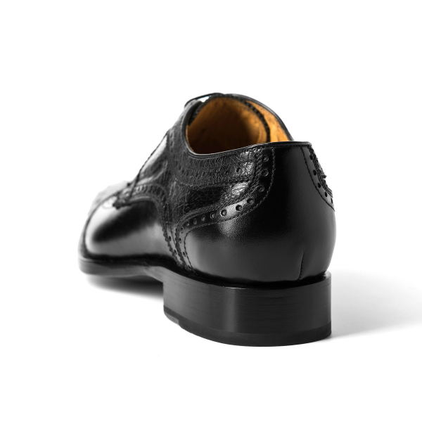 Ugo Vasare Ajax Ostrich Derby Shoes Black