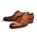 Ugo Vasare Ajax Ostrich Derby Shoes Brown