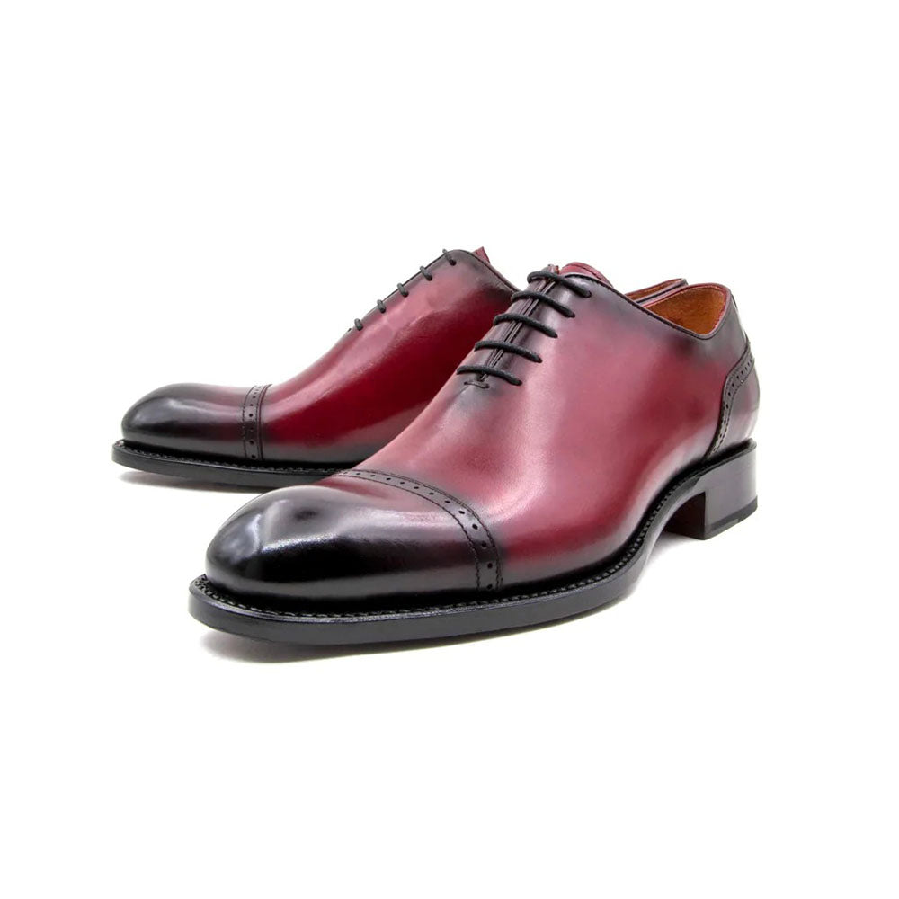 Ugo Vasare Anthony Cap-toe Shoes Burgundy